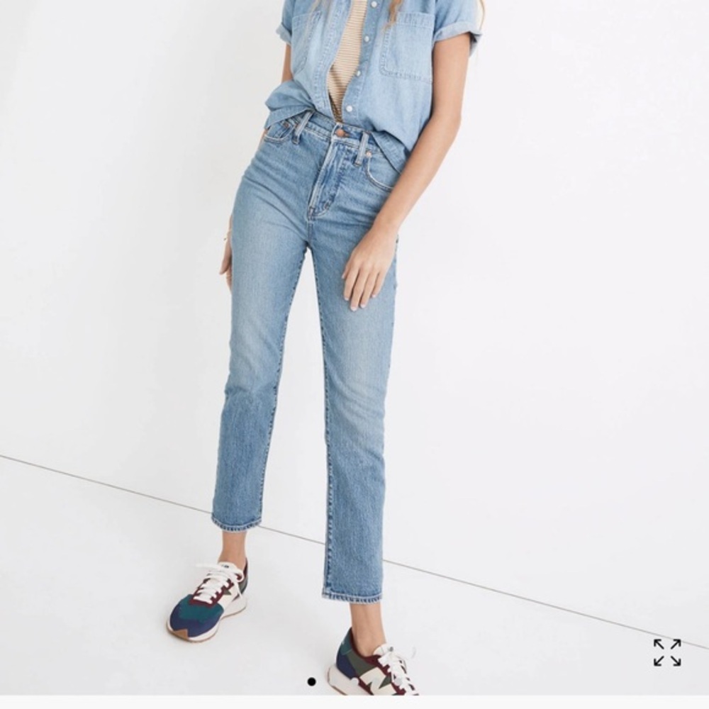 Madewell Perfect Vintage Jeans Banner Wash High Rise Straight Size 24